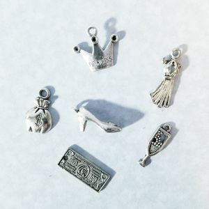 Shopping Themed Set of Charms (6 Charms in a Set)